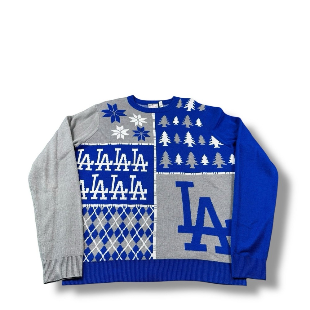 MLB Genuine Merchandise Los Angeles Dodgers Acrylic Ugly Christmas Sweater Sz XL